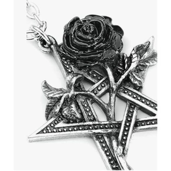 Ruah Vered Pendant – Alchemy Gothic Sacred Geometry ✦ Rose ✦ Pentagram Pewter - Picture 5 of 6